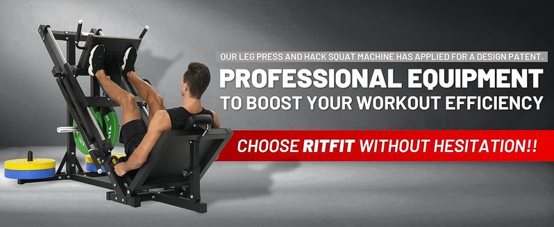 RitFit Leg Press Hack Squat Machine, Professional Adjustable Leg Press Machine for Home Gym with Linear Bearing, Specialty Hack Squat Machine for Full Lower Body Workout with Weight Storage Posts