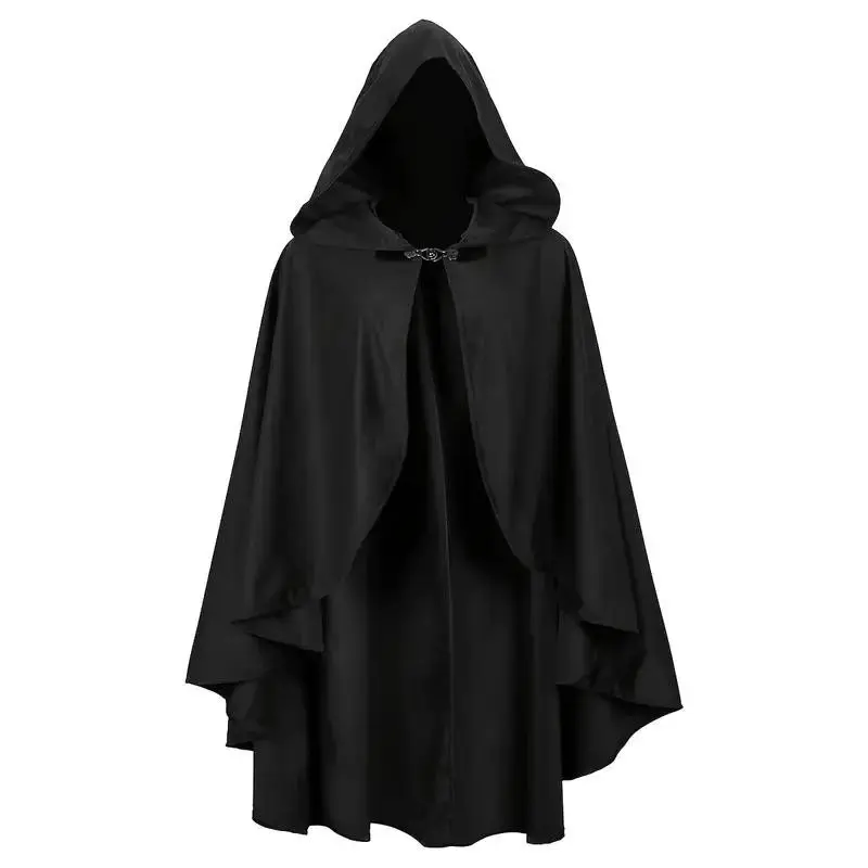 Sithu Magic Wizard Hooded Cape for Halloween Cosplay, 100% Polyester Gothic Robe, Role-Play Costume for Adults, Perfect for Theme Parties