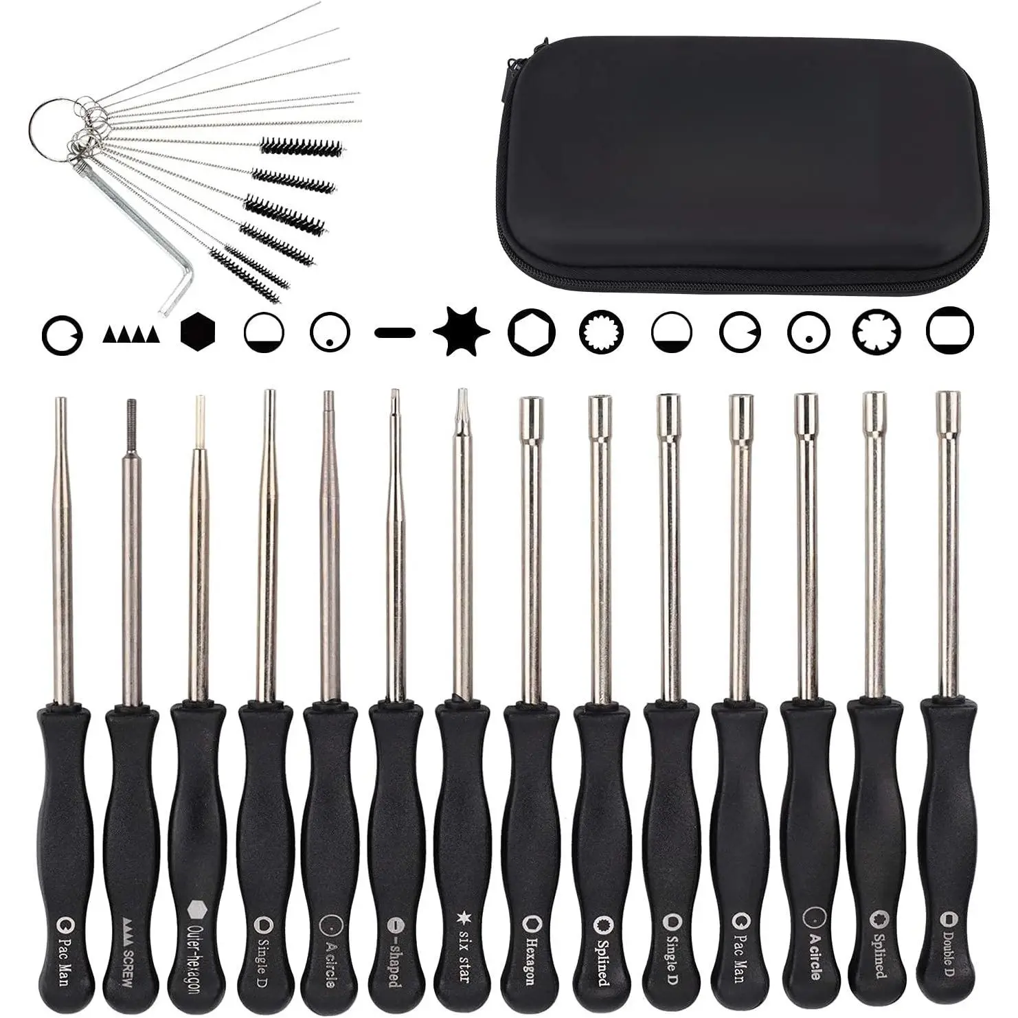 14-piece carburetor adjustment tool kit, suitable for Stihl and Husqvarna chainsaws| Craftsman ECHO Ryobi Troy Bilt Two-Stroke Small Engine Trimmer Lawn Mower Chainsaw Carburetor Adjustment Repair Tool