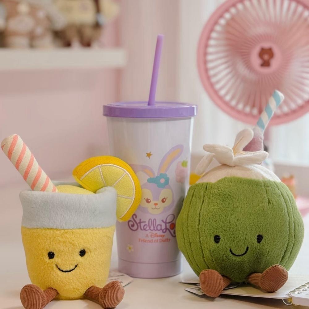 Cute Coconut/ Lemon Juice Soft Adorable Stuffed Plush Toy, 1 Count Lemonade/ Coconut Juice Plush Doll, Birthday Gift, Home Decoration