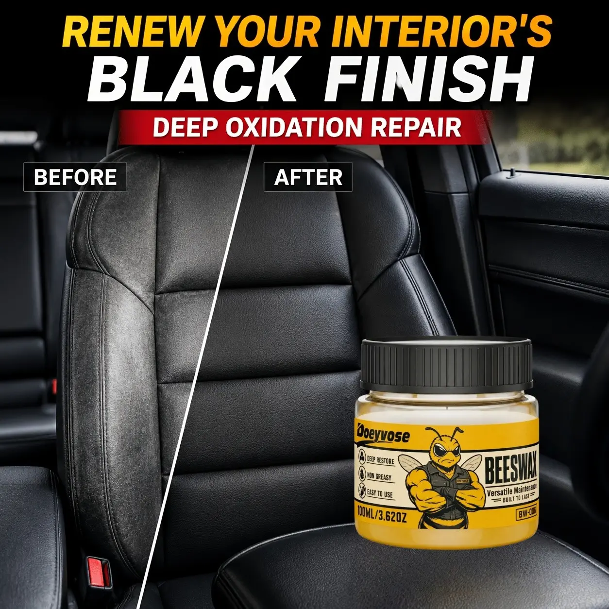 Car Interior Wax, Leather Care Cream, Dashboard Polish, Seat Renewal Agent, Plastic and Leather Repair, Wood-Plastic Composite, Car Maintenance Products
