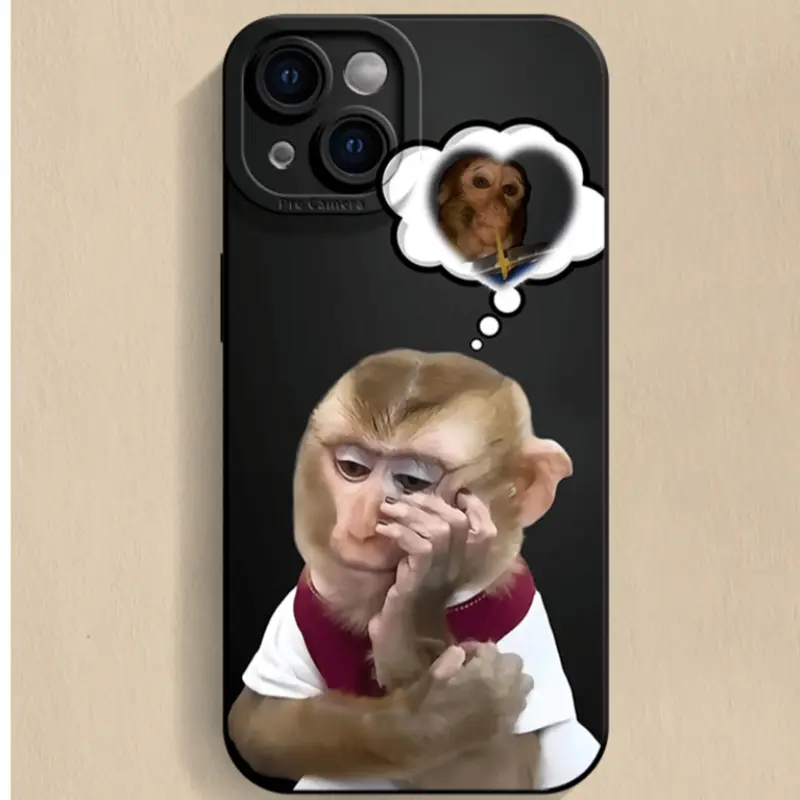This Funny Monkey Pattern Phone Case Is Compatible With iPhone Models 11, 12, 13, 14, 15, 16, 17, As Well As Pro Max, XS, XR, X, Plus, And 16E Series. It'S Perfect As A Birthday Gift For Your Girlfriend, Boyfriend, Or Friends.