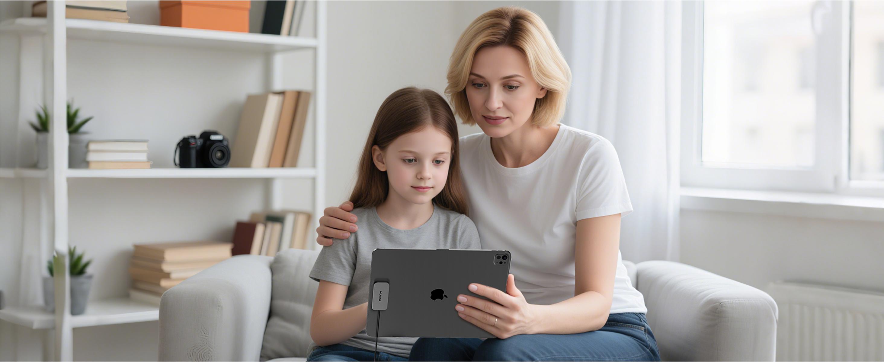 KUXIU Magnetic Smart Connector Charger for iPad Pro M4 11''/13'' 2024,Portable Fast Charging For iPad Pro 12.9'' 3rd/4th/5th/6th Gen,iPad Air 11''/13'' M2/M3,10.9''