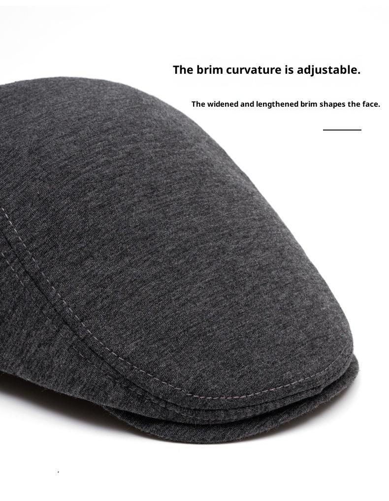 BIGWIG Men's Retro Cotton Flat Top Cap, Unisex Flat Top Sports Cap, Newsboy Cap, Gatsby Cap, Autumn/Winter Wool Plain Beret, Warm Front Cap, British Style Soft Top Newsboy Cap, Solid Color Hunting Cap, Driver's Cap