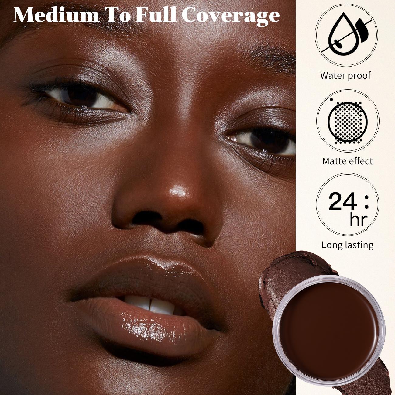 Long Lasting Silky Cream Foundation, 1 Box Full Coverage Flawless Makeup Cream, Moisturizing Waterproof Balm Foundation, Makeup Product for Women & Girls