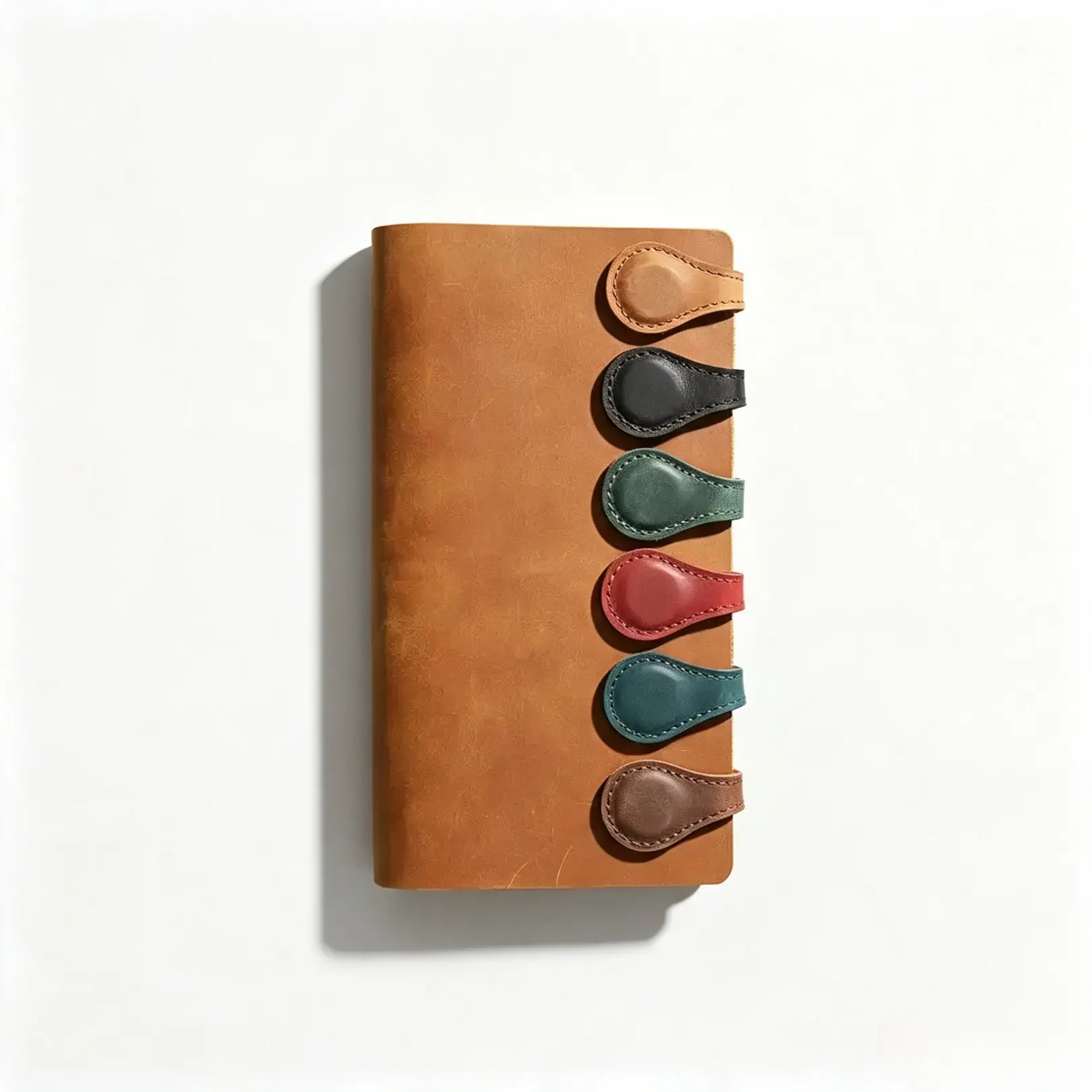 Genuine Leather Magnetic Book Markers, Teardrop Double Sided Page Clips, Vintage Book Reading Accessories, Portable Book Mark Stationery for Students, Ideal Supplies for Home, School & Office Reading