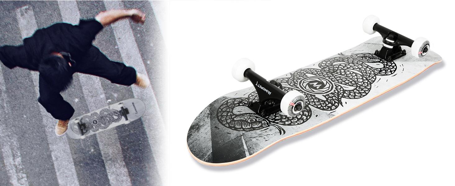 32 Inch x 8 Inch Complete Skateboard 7-Ply Maple Double Kicktail Cruiser Skateboard for Kids Teens Adults Portable Street Surf Skate Board with 51mm Wheels ABEC-5 Bearings for Tricks Park Outdoor Sports 32 Inch x 8 Inch Complete Skateboard 7-Ply Maple Double Kicktail Cruiser Skateboard for Kids Teens Adults Portable Street Surf Skate Board with 51mm Wheels ABEC-5 Bearings for Tricks Park Outdoor Sports