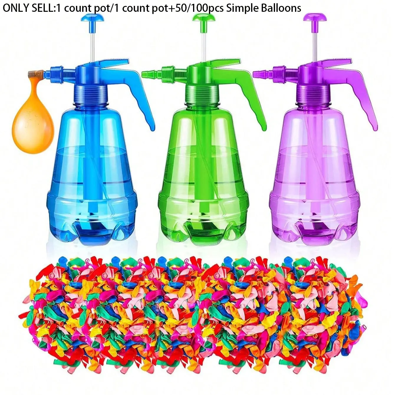 3 in 1 Water Balloon Inflator, Water Balloon & 1 Count Inflator, Portable Inflation Station for Water Balloon, Party Supplies, Balloon Kit, Balloon Air Pump