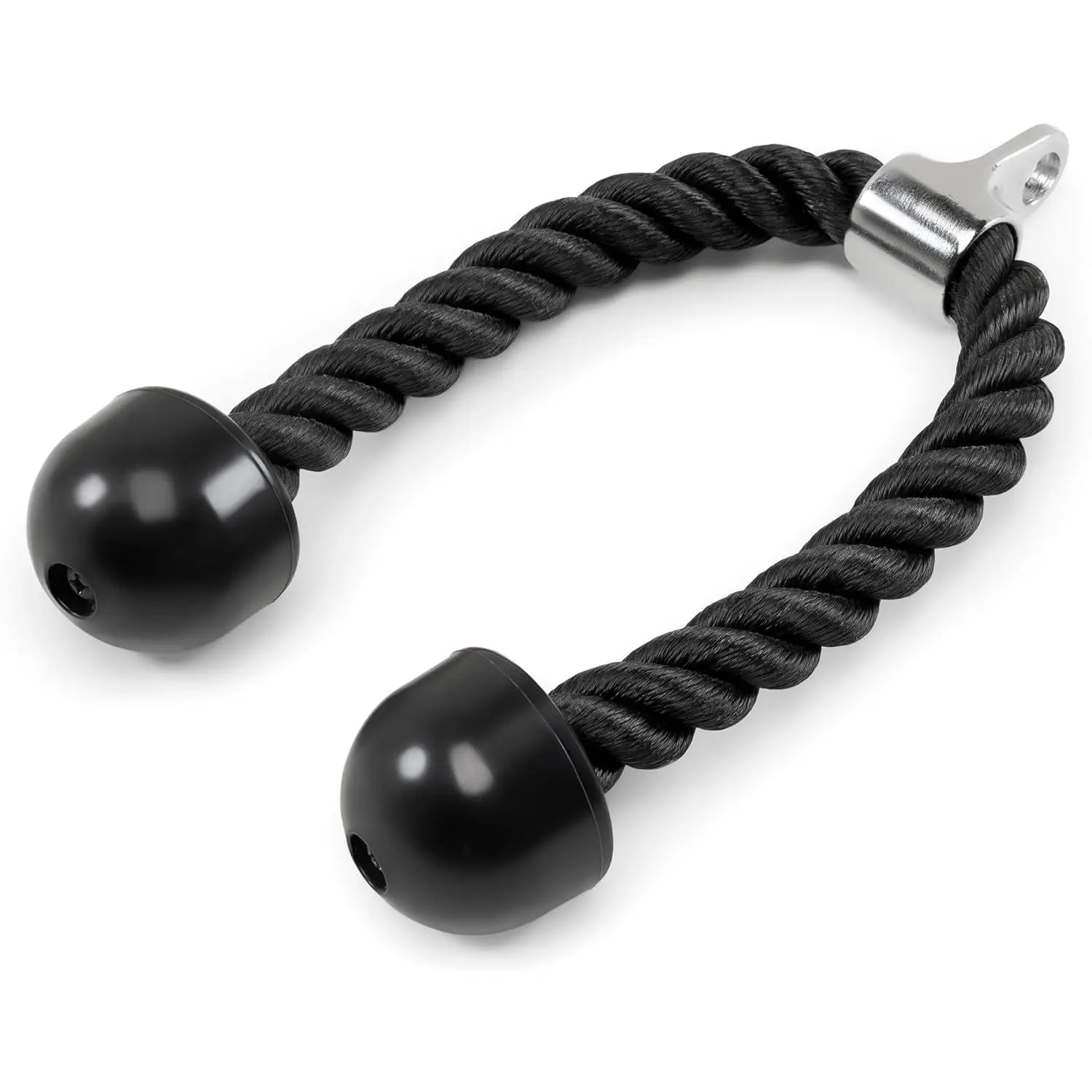 Tricep Rope Pull Down Attachment, 27-Inch Heavy-Duty Braided Nylon Cable with Non-Slip Rubber Ends, Universal for Home and Gym Pulley Systems, for Tricep Pushdowns, Crunches, and Face Pulls, Fitness For Everyone