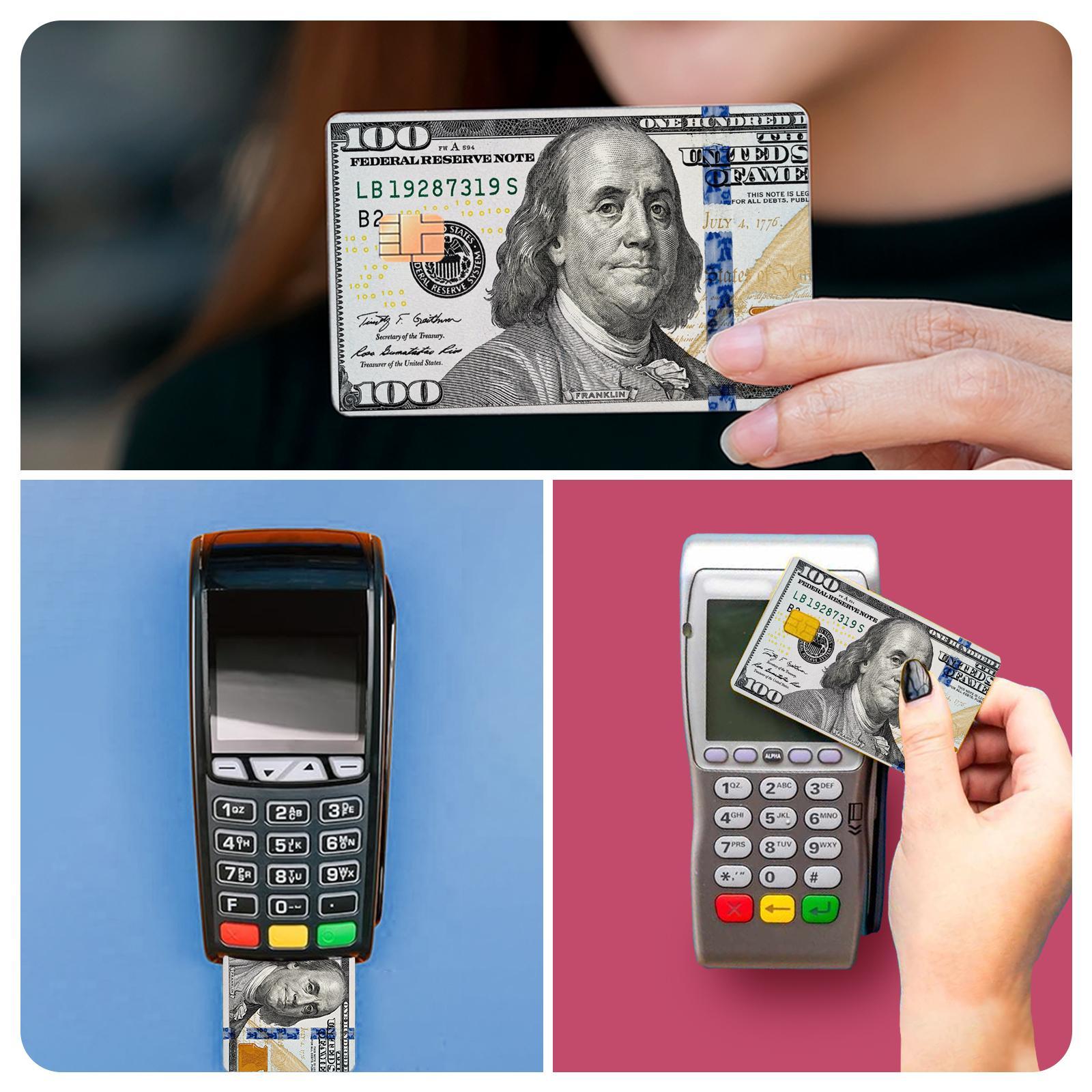 Credit Card Skin Sticker, 4 Counts/set Ultra-thin Waterproof Scratch Resistant Credit Card Skin Sticker, Personalized Bank Card Skin Protector, Diy Decal Film, Waterproof Durable Sticker