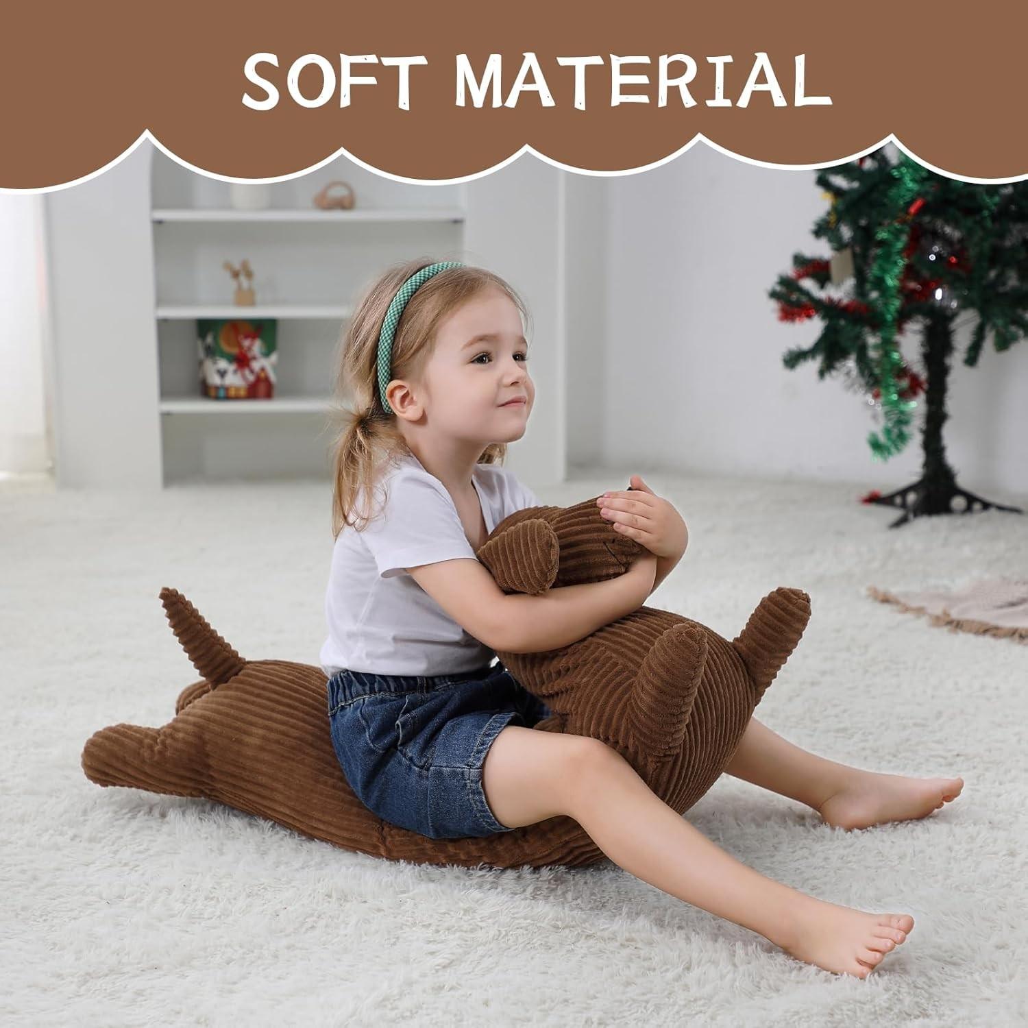Cute Dog Design Stuffed Toy, Long Dog Body Pillow, Soft & Durable Throw Pillow, Lovely Home Decoration Gift for Dog Lovers, Cuddly Stuffed Animal
