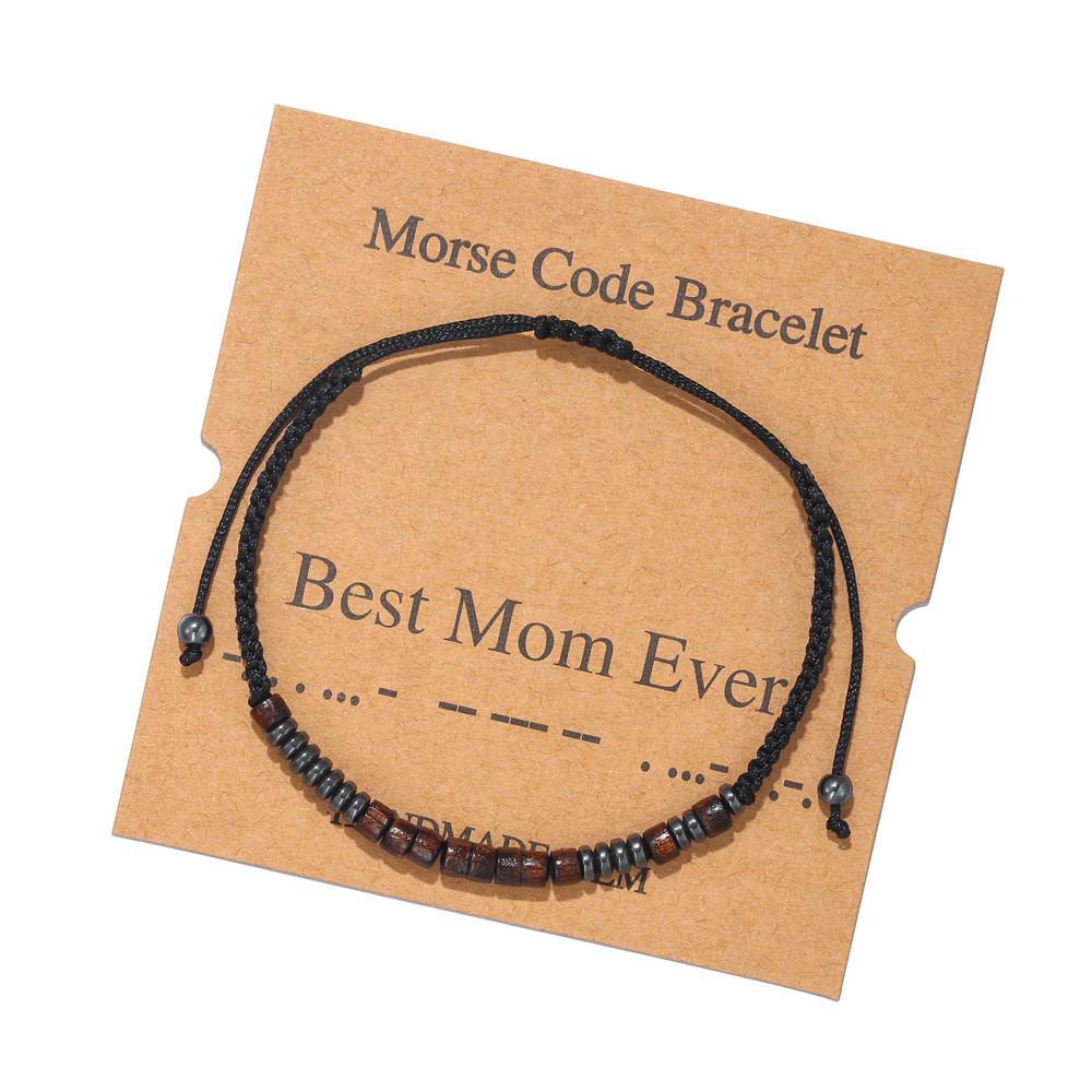 Braided Bracelet Morse Code Alphabet Number Couple Bracelet Morse Code Bracelet Creative Gift