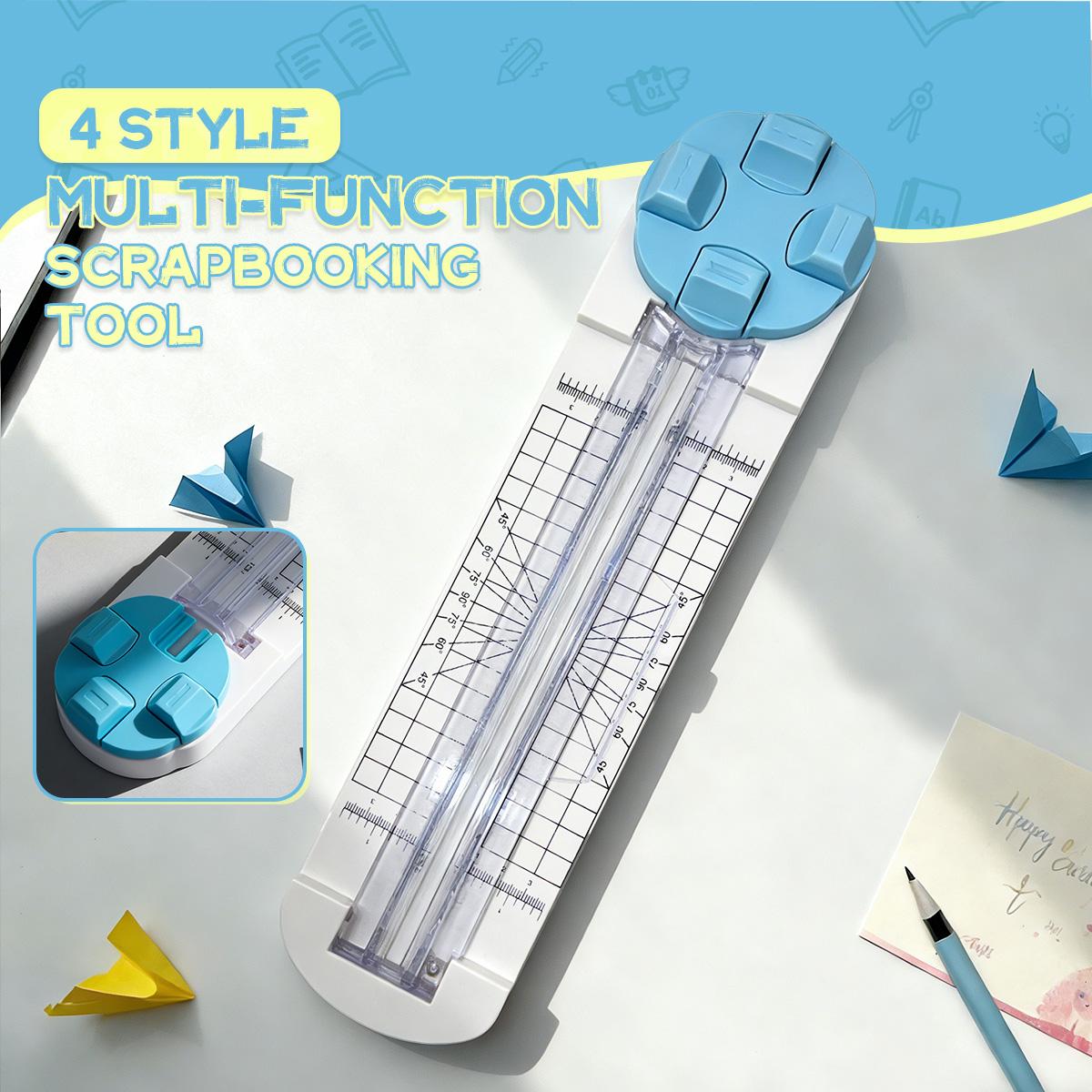4-in-1 Paper Cutter & Trimmer for Straight, Wave,Perforated & Creasing| All-in-One Scrapbooking Tool for CraftPaper, Cardstock, Photos, Cards, Labels| Professional &Portable Paper Cutting Machine