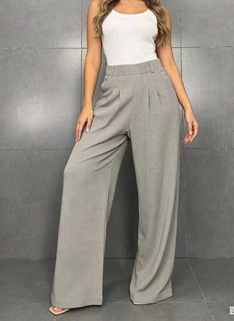 European And American Style, Women'S Pants, High-Waisted, Wide-Leg Pants, Casual Loose-Fitting Trousers
