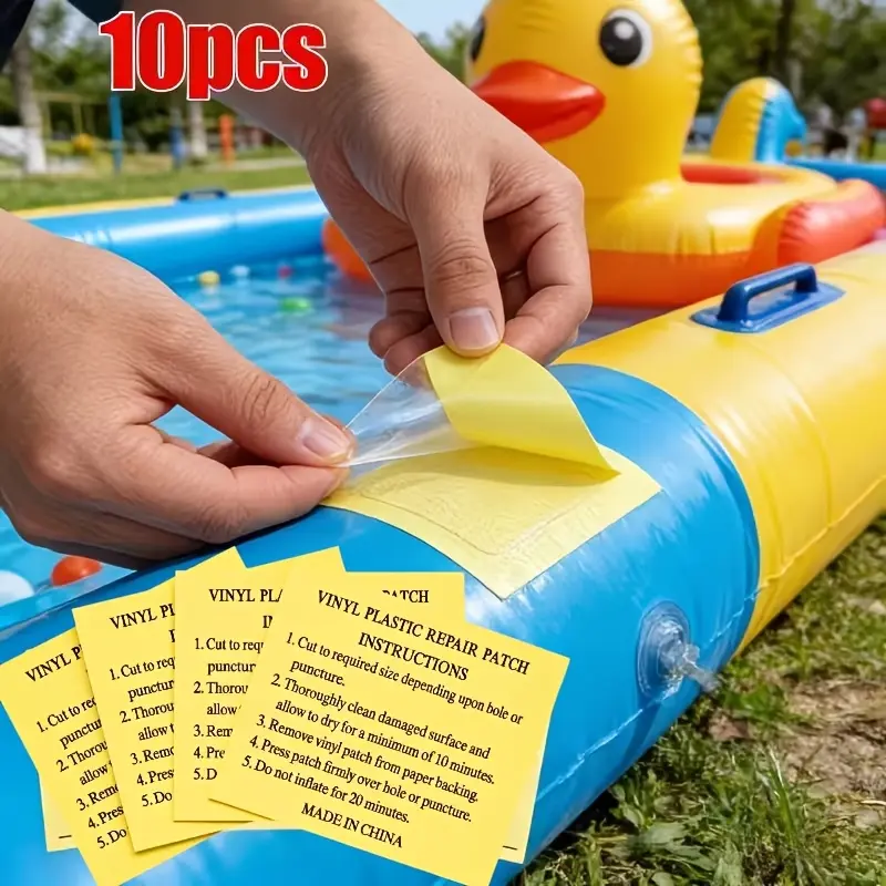 10 repair patches, inflatable product repair patches, tents, swimming ring waterproof repair patches, circular transparent waterproof repair patches for outdoor sleeping bags, portable reflective repair patches