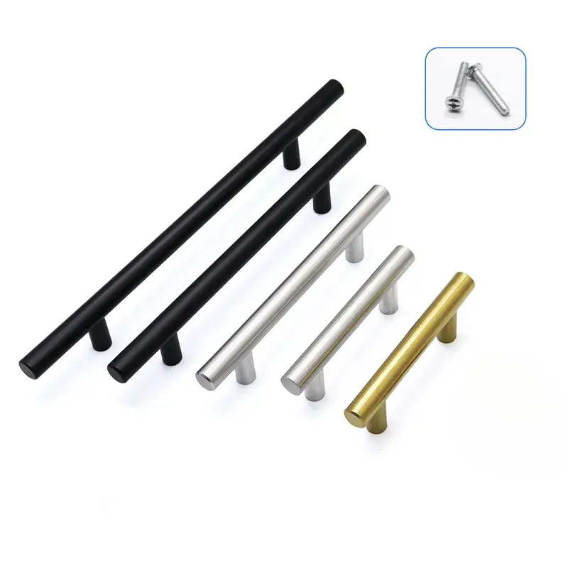 20pcs - Gold/Silver/Black Cabinet Door Handles, Wardrobe Door Handles, Long Bar Door Handles, Drawer Pulls, Door Handles, Tray Handles, Door Handles - Screws Included