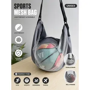 Basketball Sling Crossbody Bag for Kids Boys Girls Sport Training Storage Backpack