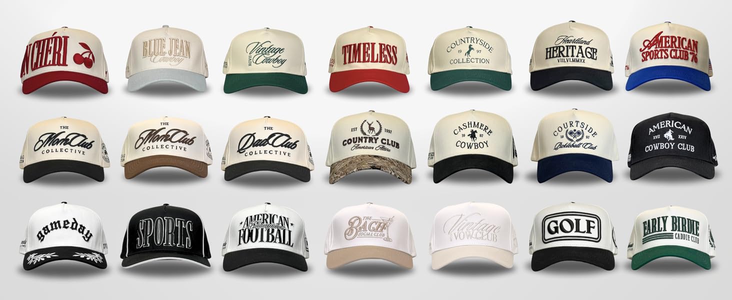 Vintage Western Trucker Hat |       Men & Women |       Country Cute Caps for Cowgirls Cowboys |       Camo Denim Embroidered Cotton |       Snapback