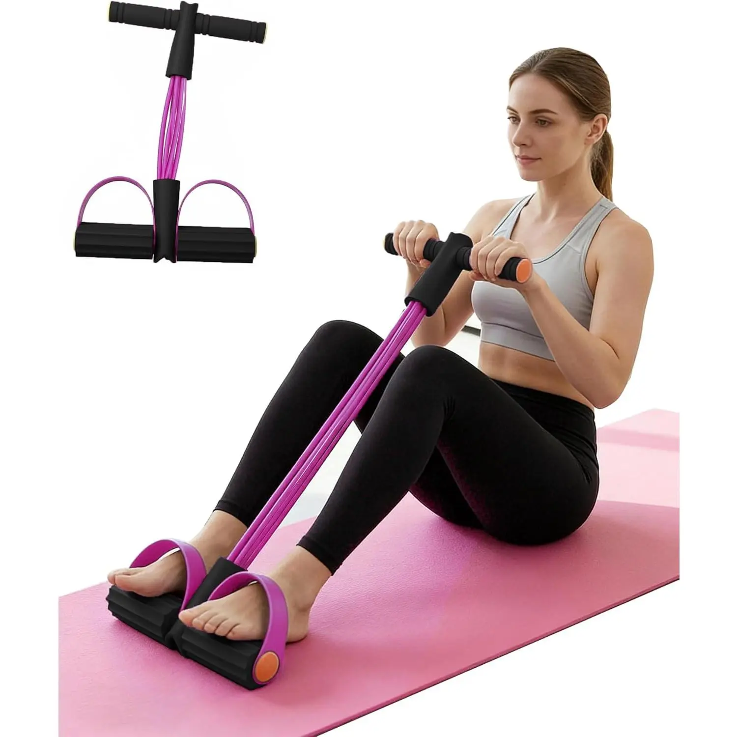 outdoors Pedal Resistance Bands with Handles for Home Work Out