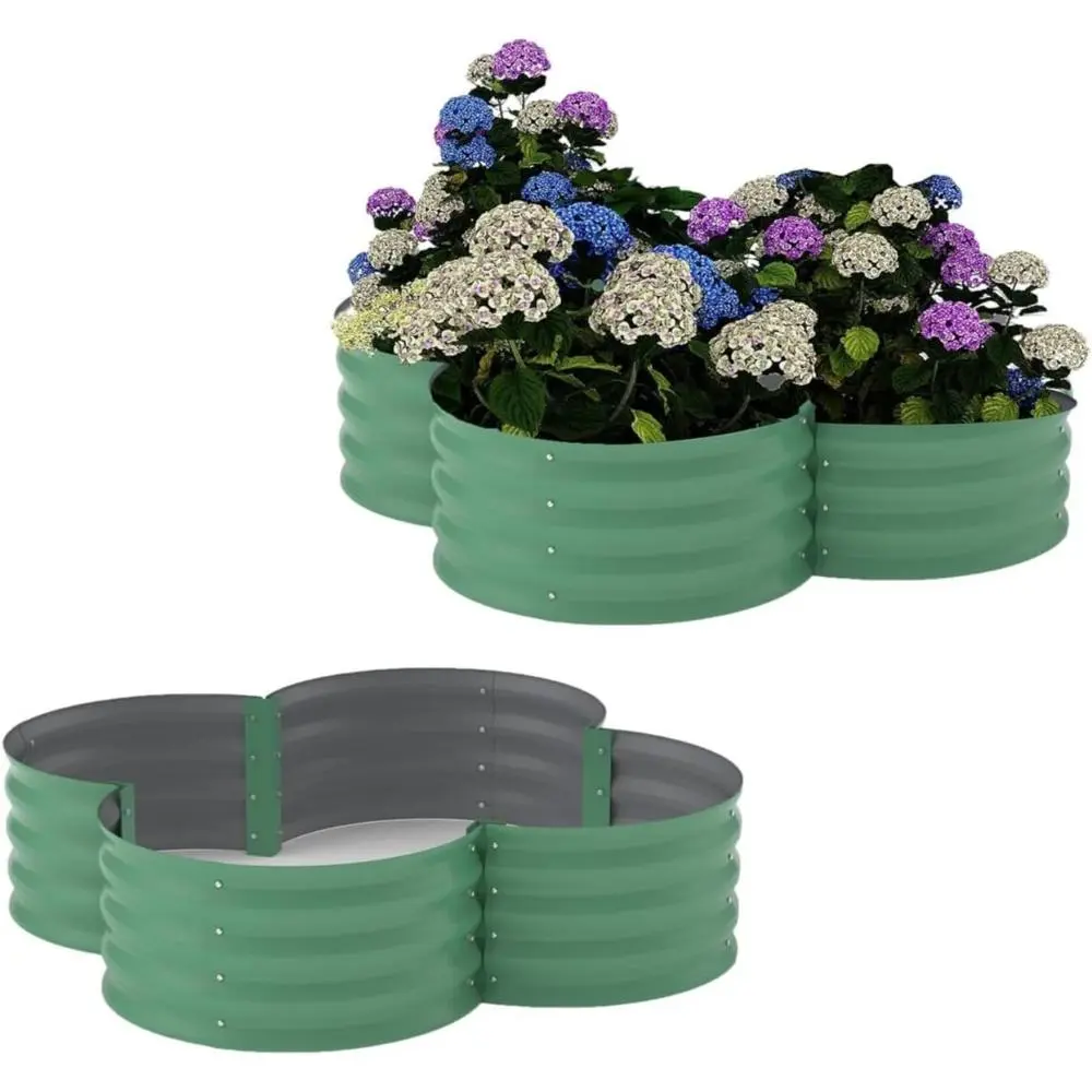 Galvanized Steel Raised Garden Beds 2-Pack (48x48x12 in) – All-Season Corrosion-Resistant Outdoor Planter Set Boxes with Open Base for Gardening Vegetables, Herbs, Flowers (Backyard, Patio Use)