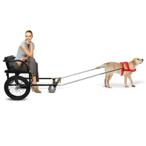Dogs Pulling Stroller Cart for Owners To Take Pets To Shopping Double Brake Dog Trailer W/ Seat 40-60KG