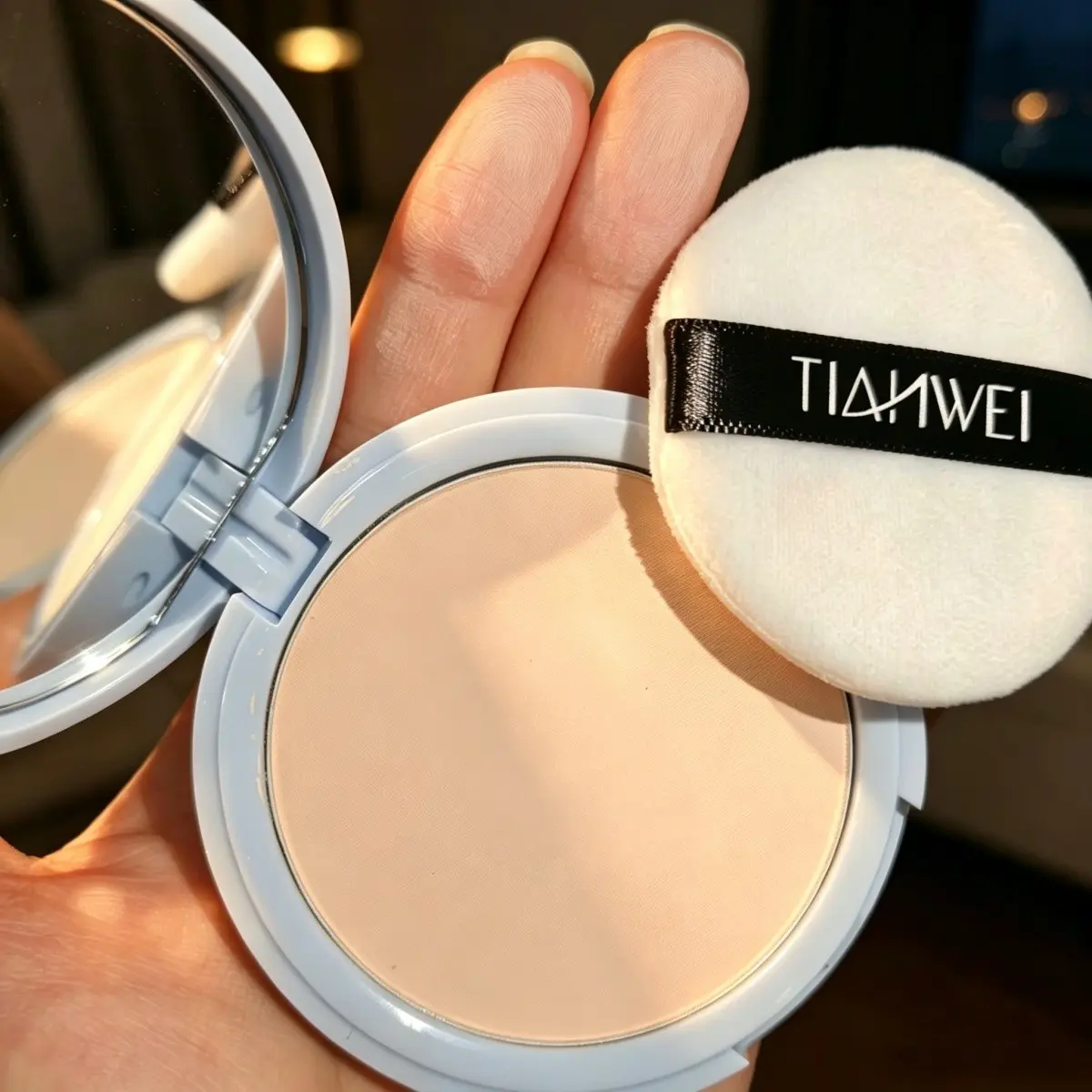 Setting Powder, Flawless Pressed Powder, Oil Control Face Powder, Long Lasting Waterproof Matte Powder Makeup Setting Powder 10g, Even Skin Tone, Face Makeup for Women & Girls