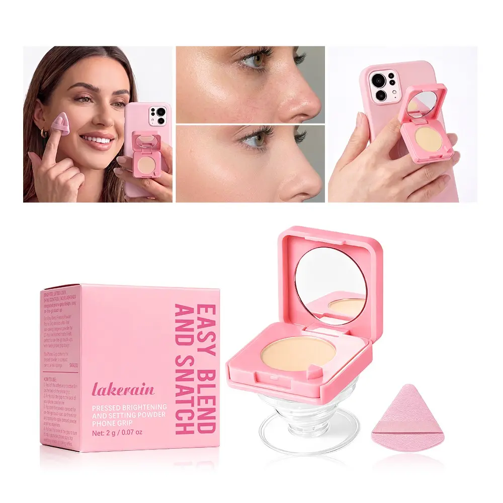 Senmu Mini Setting Powder Cake, Soft Focus Matte Finish, Fine Texture, Compact Portable Makeup Touch-Up, Beauty Essentials