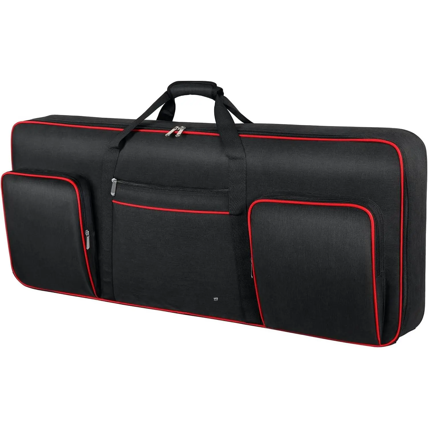 61 Key Keyboard Case, Soft Piano Bag with 0.32 inch , 61 Key Keyboard Bag with Handle &  Straps, Piano Keyboard Case with 3 Pockets for Accessories (Size: 39.5"x15.8"x4.8")