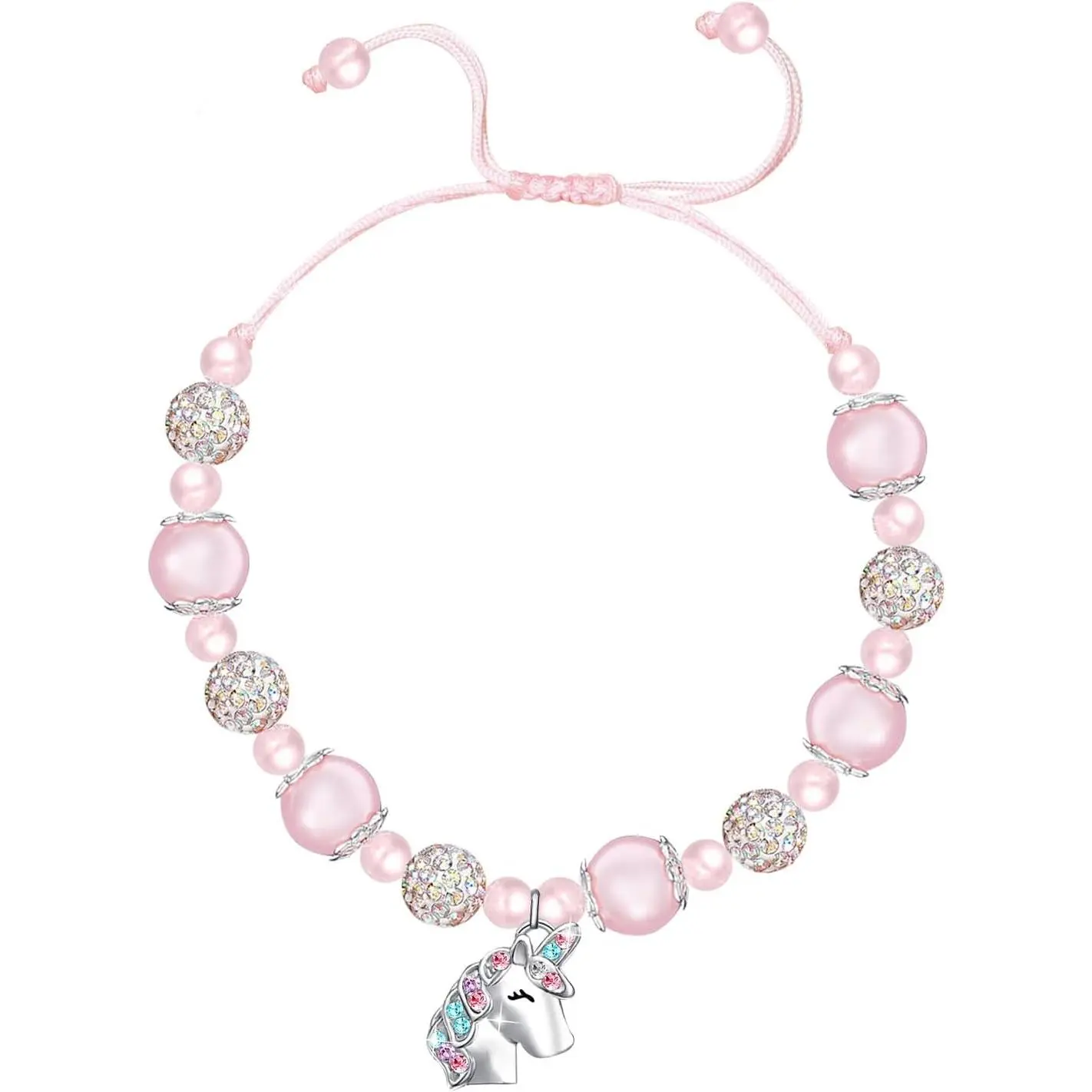 Pink Magical Unicorn Bracelet for Girls - Unicorn Jewelry Gifts for Daughter Granddaughter Niece Birthday Christmas(Gift)