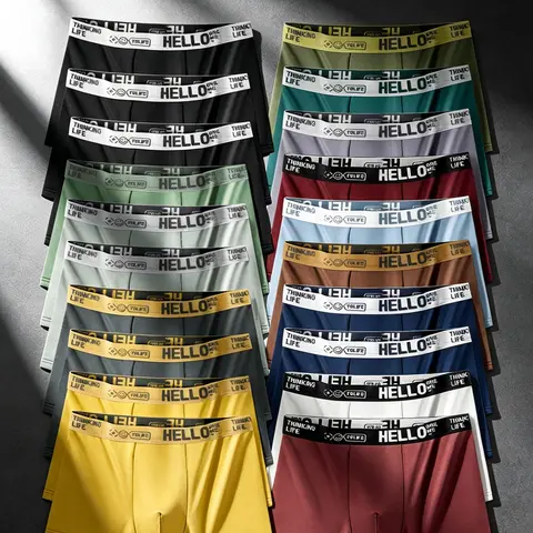 10 pcs random men's boxer briefs, Casual Comfy Underwear, comfortable boxer briefs, High elasticity, quick drying sports underwear, suitable home-based, suitable for all seasons
