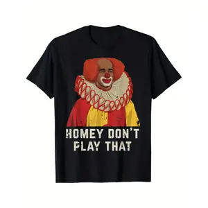 Inspired Clown T-Shirt Fun Design for Halloween and Christmas Comfortable  Casual Outfit for Couples Plus Sizes Available, streetwear, tiktok shop deals, summer outfits, guys gifts, summer clothes, gifts for him, graphic tee, men's shirts, t shirt, clothe