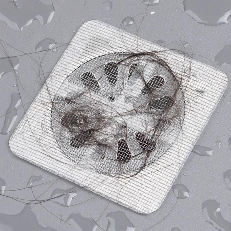 Sewer Hair Blocking Stickers, 3 Counts, 6 Counts or 12pcs Floor Drain Filter Screens, Drain Strainer Covers for Hair Stoppers, Summer Home Bathroom & Kitchen Essentials