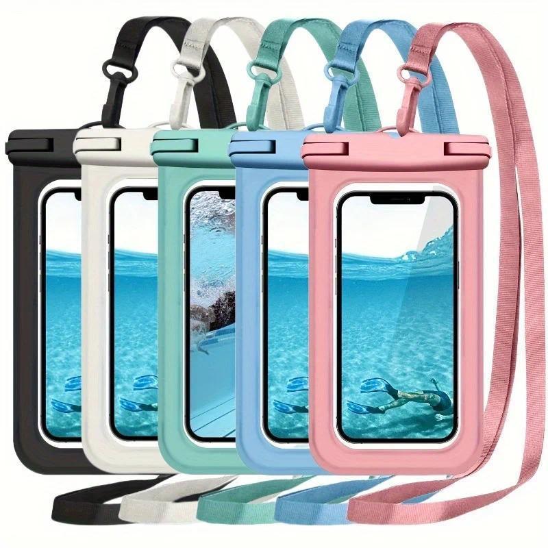 Waterproof Phone Bag, 1 Count Universal Large Capacity Phone Case with Lanyard, Swimming Phone Bag, Phone Accessories for Swimming, Beach, Pool, Phone Accessories, Cover, Smartphone Waterproof Phone Bag, 1 Count Universal Large Capacity Phone Case with Lanyard, Swimming Phone Bag, Phone Accessories for Swimming, Beach, Pool, Phone Accessories, Cover, Smartphone