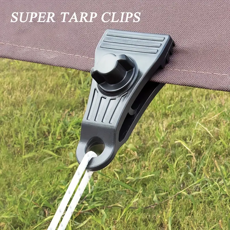 12 Pack Heavy Duty Tarp Clips Lock Grip Tent Fastener Clamps Reinforced Tarpaulin Clips for Camping Awning Pool Cover Waterproof Canopy Fixing