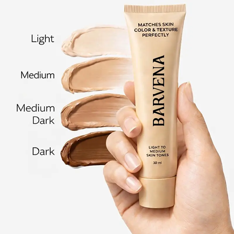 Color-Changing Foundation, Full Coverage Concealer, Long-Lasting, Lightweight, Hydrating, Non-Greasy, Dewy Finish, Natural Look, Waterproof, Sweat-Resistant