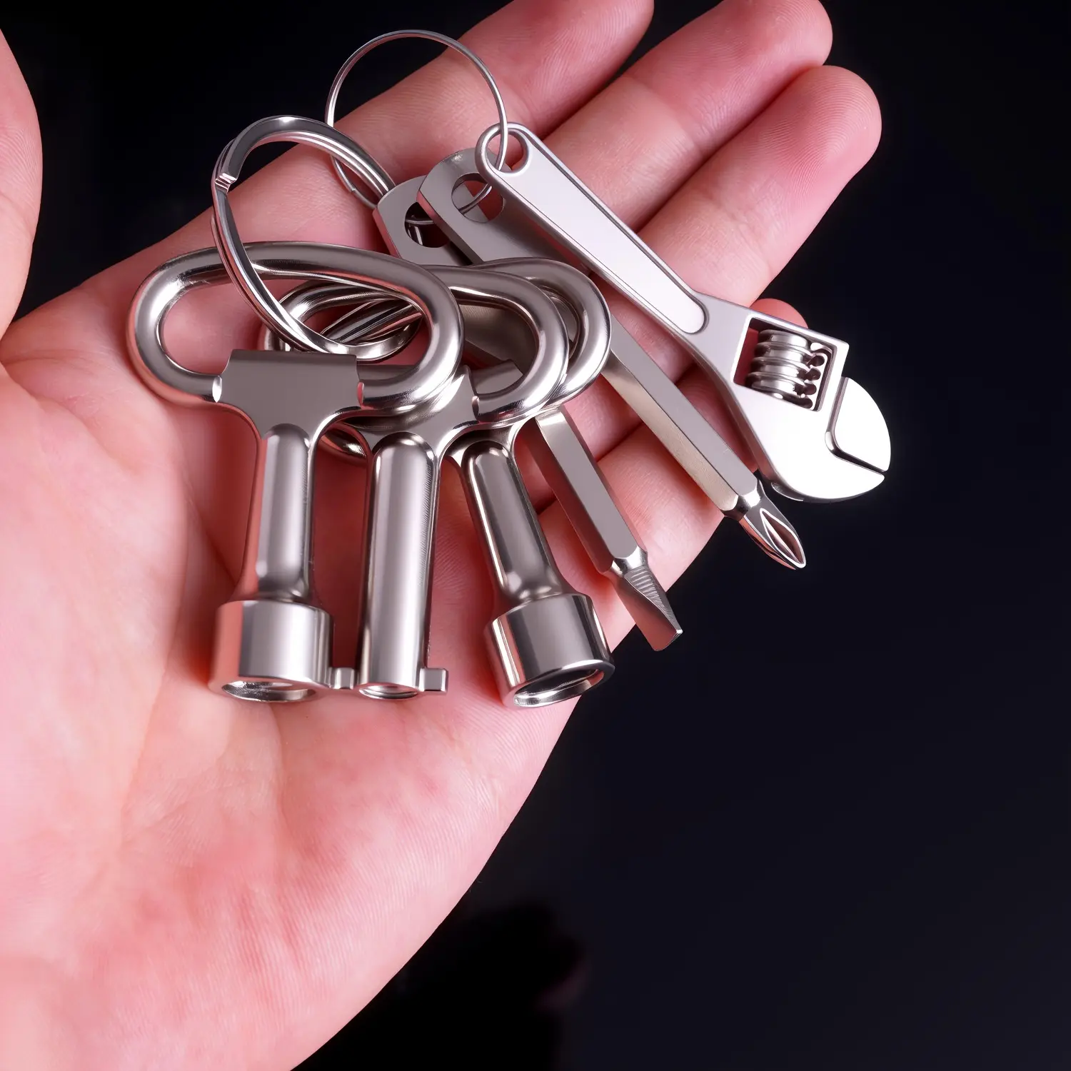 Multiple Bit Drivers, Socket Screwdrivers, Wrench Sets, Perfect Tool for Home Repairs, Keychain Design, Ideal for Various Difficult Solutions