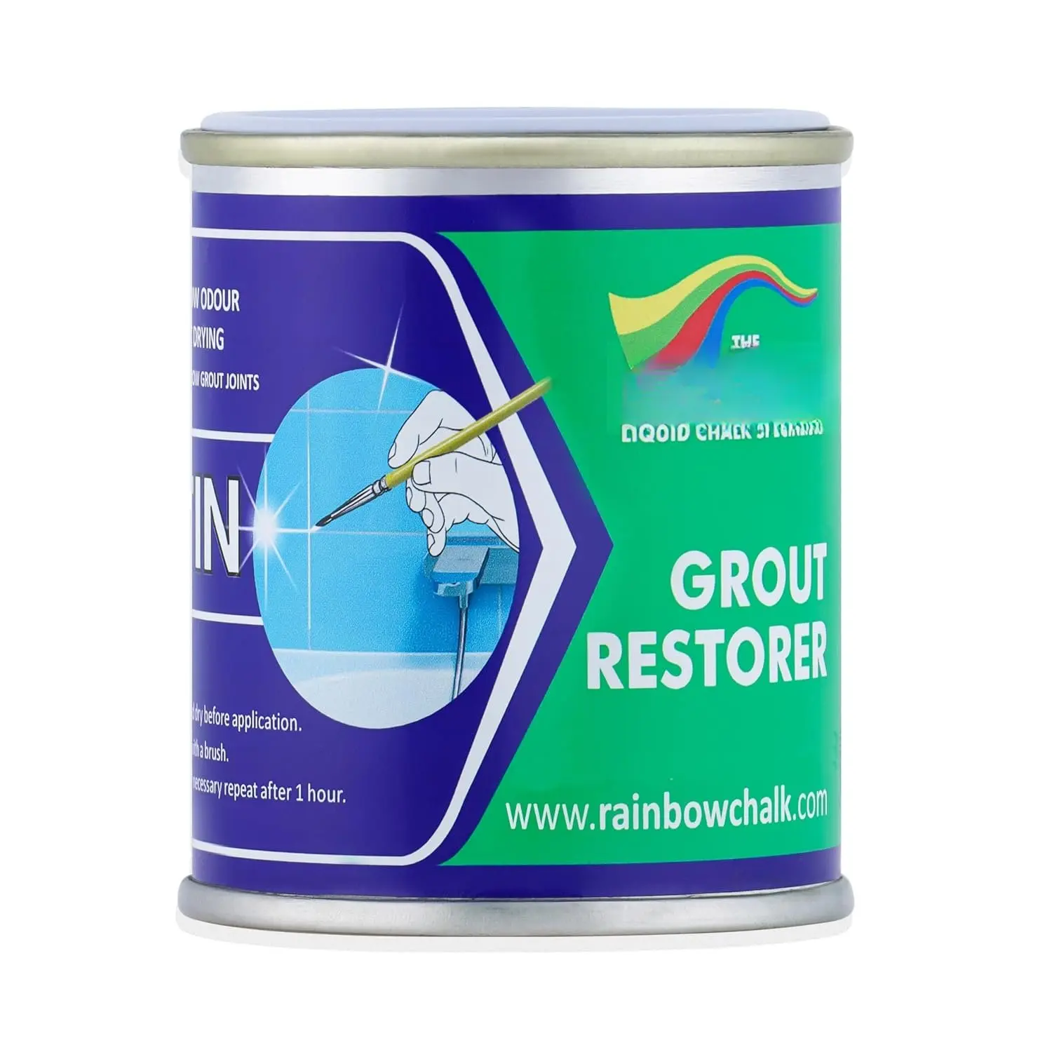 Grout Pen White Grout  for Tile & Floor - Dark Grey - 125ml (4.2oz) |   Grout  Restorer for Kitchen & Bathroom Shower Tiles - Can Size for Larger Projects