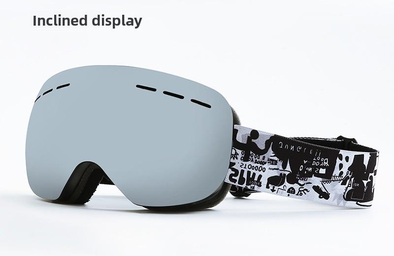 Adult ski goggles/outdoor cycling large spherical glasses/cardable myopia glasses/hx06 double-layer anti-fog glasses, magnetic googgles,  magnetic goggles ski, mirrored goggles