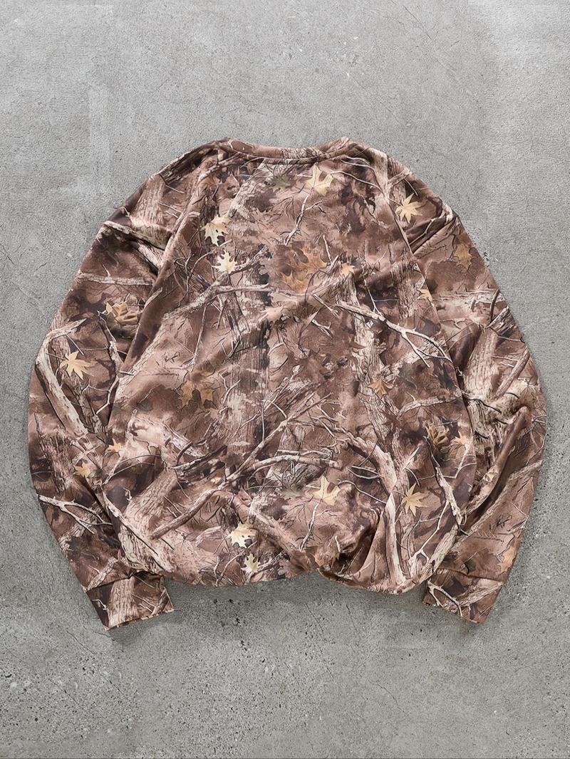 Unisex's All Over Plants Print Sweatshirt, Regular Fit Casual Long Sleeve Round Neck Pullover for Fall & Winter, Unisex's Clothes for Daily Wear