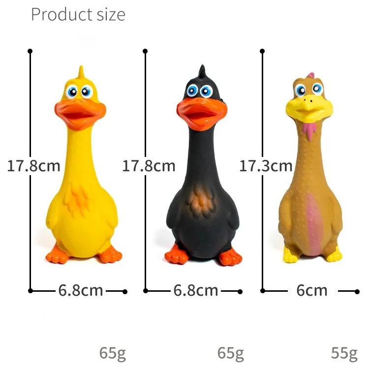 US LOCAL STOCK Hiphoppet 3pcs Latex Screaming Chicken Toys Eco Friendly TPR Pet Squeaky Dog Interactive Play Chew Toys