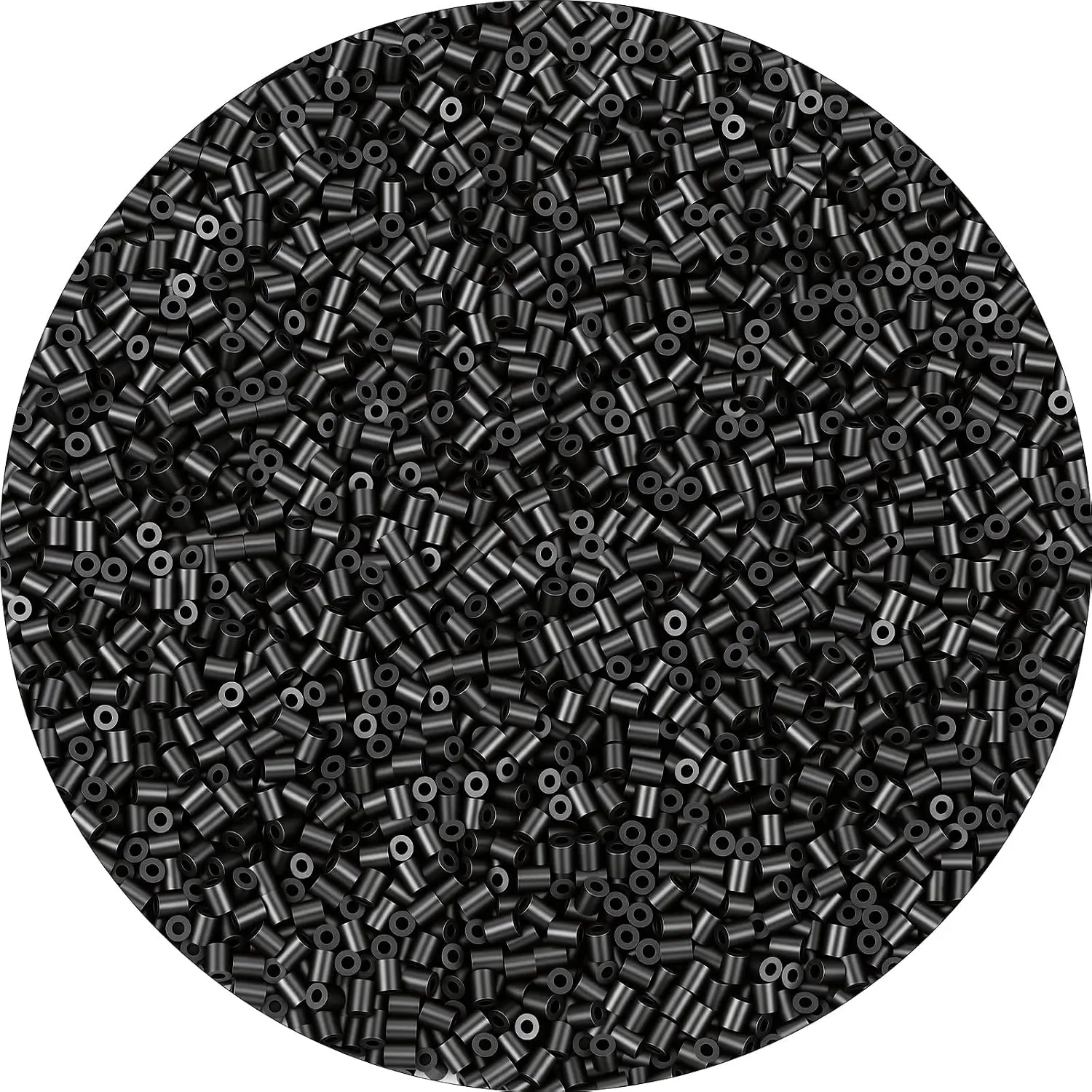 10000-Count 2.6mm Mini Fuse Beads Black Refill Kit, Large Pack Plastic Melt Beads for DIY Pixel Art, Crafting Projects