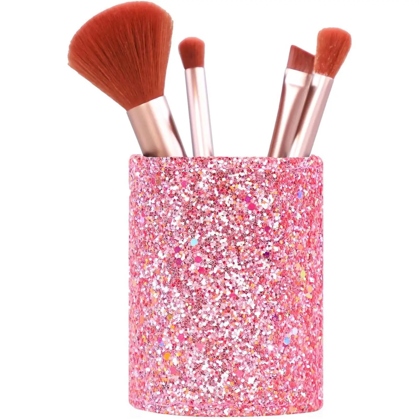 Bling Sequins Makeup Brush Holder, Cute Glitter  Decor Organizer,  Brushes Comb Pen Storage Holders Cup ()