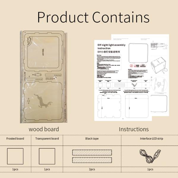 3D Wooden Puzzles Elven deer Model Kit Night Lights Desk Decorations Birthday Christmas Gifts For Women Age14+