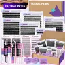 6 Styles Faux Cluster Lashes Kit, DIY Eyelash Extensions, Eyelash Set, 60D, 80D, 100D, Bottom & Spiky Styles, Mixed Style Lashes, Self-Application Kit with Tweezers, Glue, Remover & Hairband, Professional Eye Makeup for Women #GLOBAL PICKS