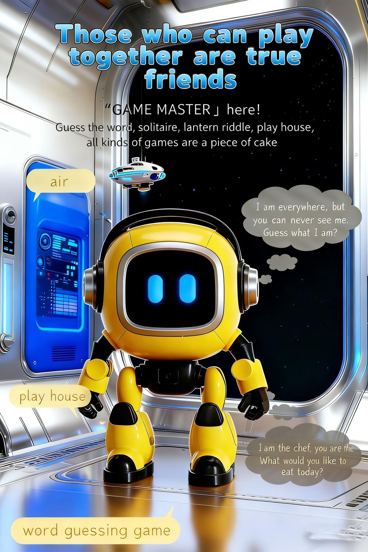 Kids AI Smart Talk Robot with DeepSeek LLM & Doubao AI, Voice Activated Desktop Educational Toy, Interactive Learning Story Telling Playmate, Best Easter Gift for Kids to Boost Curiosity, Imagination & Language Skills