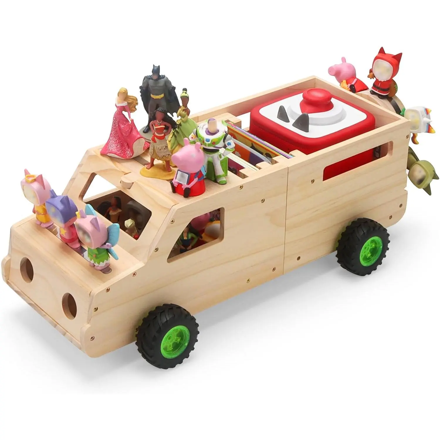 Storage for Toniebox and Toniebox 1 Tonie Figures Characters Shelf,Magnetic Organizer for 30+ Figures, Tonieplay Games & Controller, Wooden Magnetic Shelf for Kids