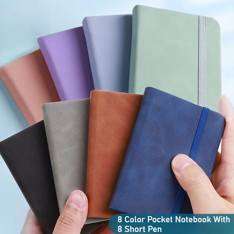 16pcs Mini Pocket Journals with 8 Color Options - 4, 3" x 3" Portable Daily Notepads, 100 Sheets/200 Pages, Lined Paper, Compact Travel Notebooks for On-the-Go Writing, Note-Taking & Organization, Travel Notebooks, Sleek Design, Durable Cover