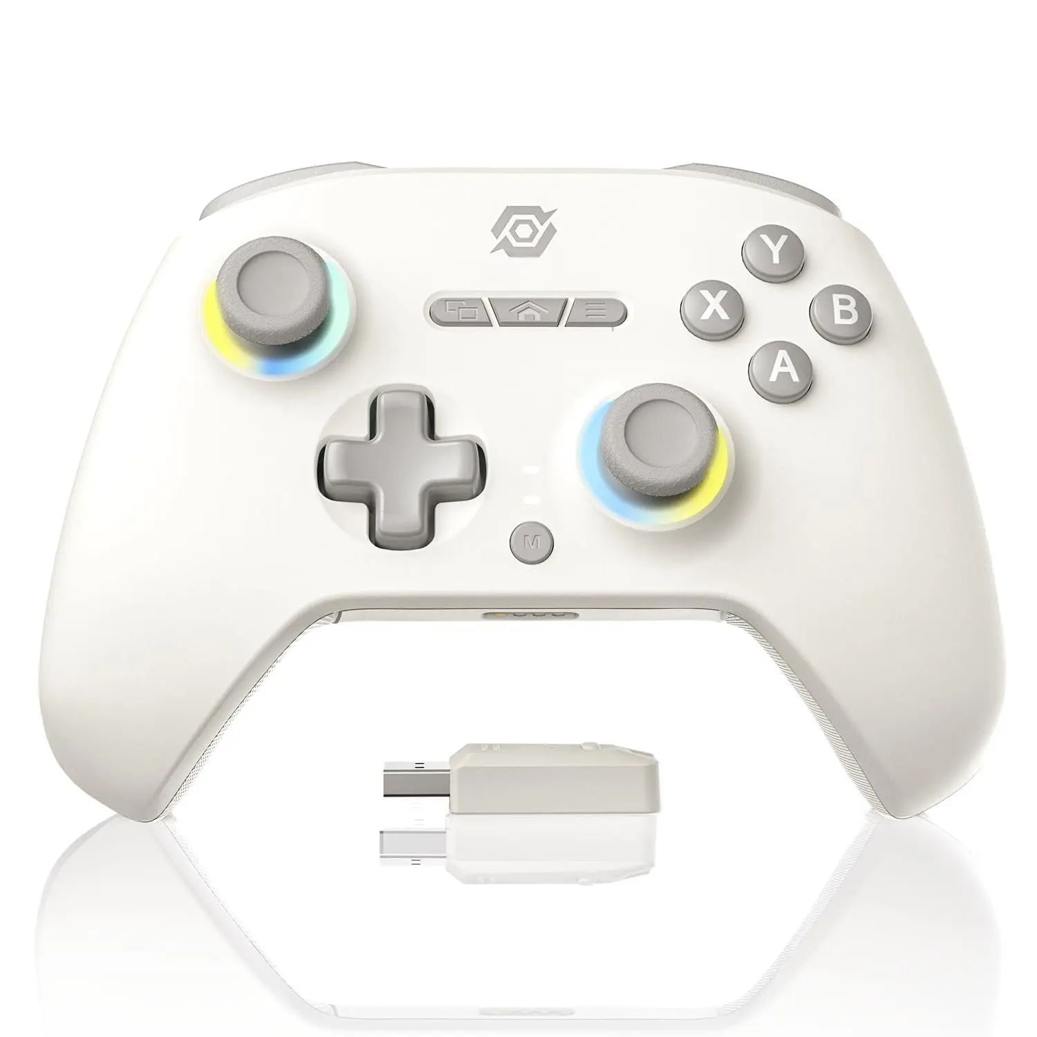 PC Controller with 1000Hz Polling Rate, Switchable Hall and Tactile Triggers(Long/Short Travel Triggers), Hall Joysticks, Turbo, Macro, RGB Lighting, 2.4G  Wired, Compatible with Windows PC/ Switch1,2/Steam Deck/Android/iOS