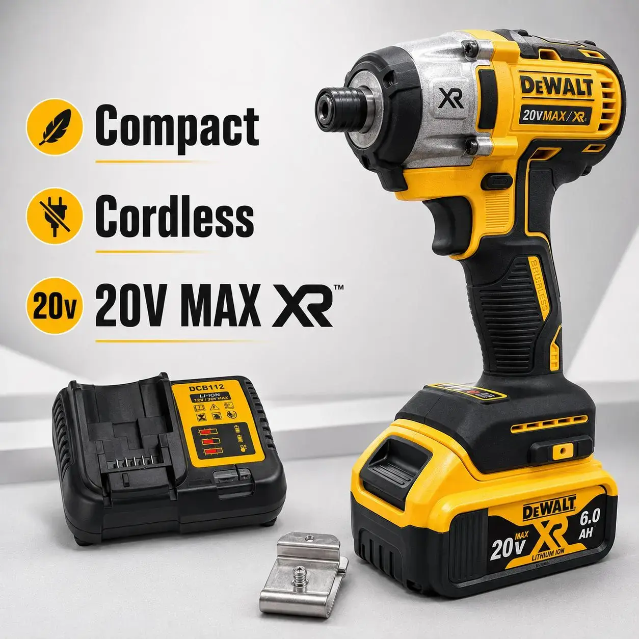 Dewalt D887 20V Lithium-Ion Brushless Cordless Impact Drill & Screwdriver Multifunctional Powerhouse with Long-Lasting Battery and Efficient Brushless Motor