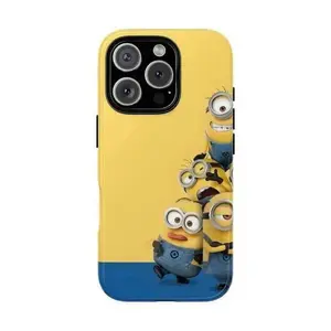 Cartoon M-Minions Tough Phone Case Cute Cartoon Fan Gift Compatible with iPhone 17 Air 16 15 14 13 12 11 Pro Max Plus and Samsung S26 S25 S24 S23 Plus Ultra, Accessories, Smartphone